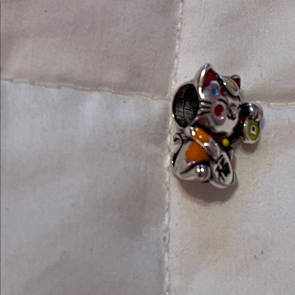 Lucky Cat Charm for Pandora Bracelets - Picture 9 of 10